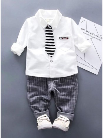 Детский костюм для малыша штаны + рубашка + галстук